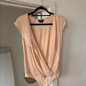 Bebe Peach Wrap Bodysuit